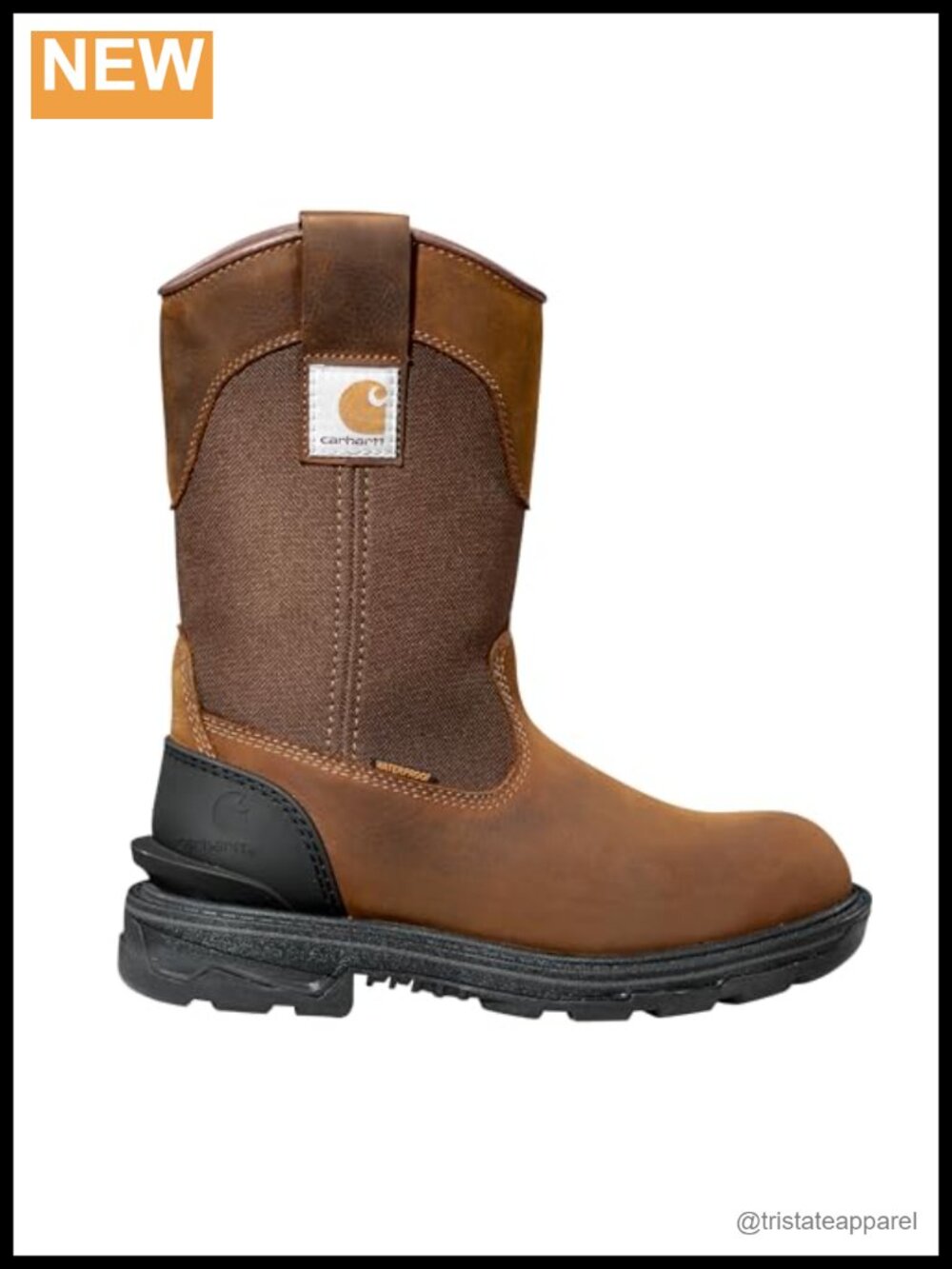 Waterproof Alloy Toe Wellington Work Boot Slip Resistant Pull-On